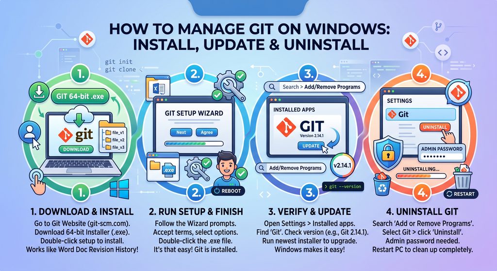How to Install, Update, and Manage Git on Windows | Md Saedur Rahman Gemini Generated Image 7ksdwg7ksdwg7ksd