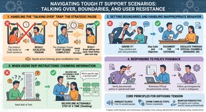 Read more about the article Navigating Tough IT Support Scenarios: Talking Over, Boundaries, and User Resistance
