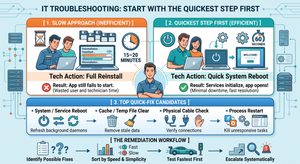Read more about the article The “Quickest Step First” Rule in IT Troubleshooting