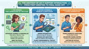 Read more about the article The Anatomy of an IT Support Interaction: From First Greeting to Final Hand-Off