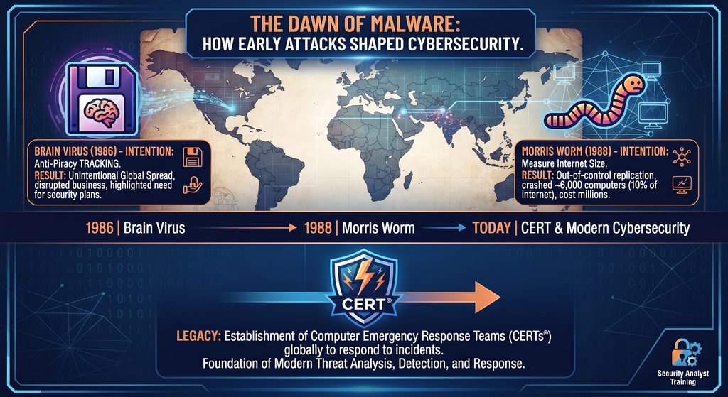 Lessons from the Past: How Early Malware Shaped Modern Cybersecurity | Md Saedur Rahman Gemini Generated Image 7d3oyv7d3oyv7d3o